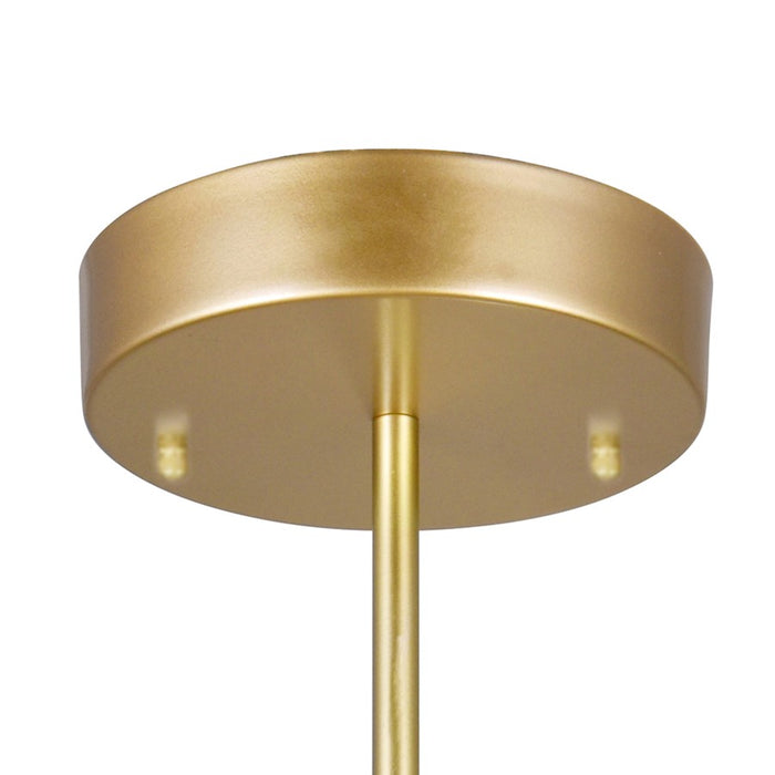 CWI Element 10 Light Chandelier, Sun Gold/Frosted