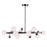 CWI Element 10 Light Chandelier, Polished Nickel/Frosted