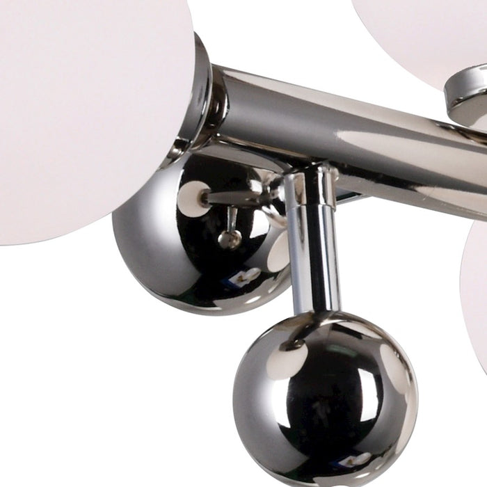 CWI Element 10 Light Chandelier, Polished Nickel/Frosted