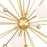 CWI Element 17 Light Chandelier, Sun Gold/Frosted