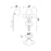 CWI Lighting Element 1 Light Wall Light, Sun Gold/Frosted