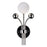 CWI Lighting Element 1 Light Wall Light, Polished Nickel/Frosted