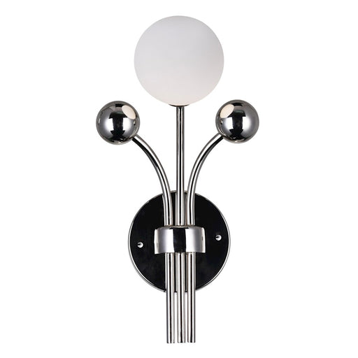 CWI Lighting Element 1 Light Wall Light, Polished Nickel/Frosted