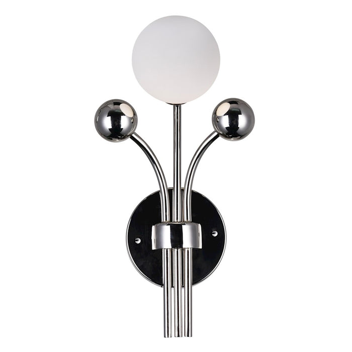 CWI Lighting Element 1 Light Wall Light, Polished Nickel/Frosted