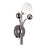 CWI Lighting Element 1 Light Wall Light, Polished Nickel/Frosted