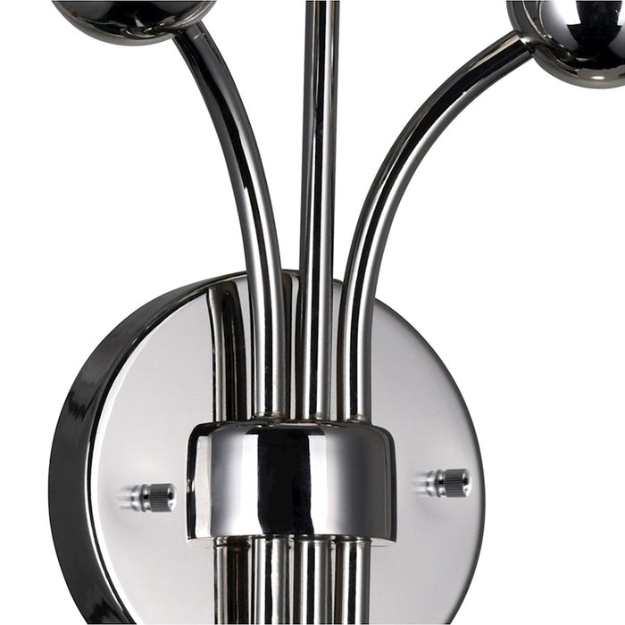 CWI Lighting Element 1 Light Wall Light, Polished Nickel/Frosted
