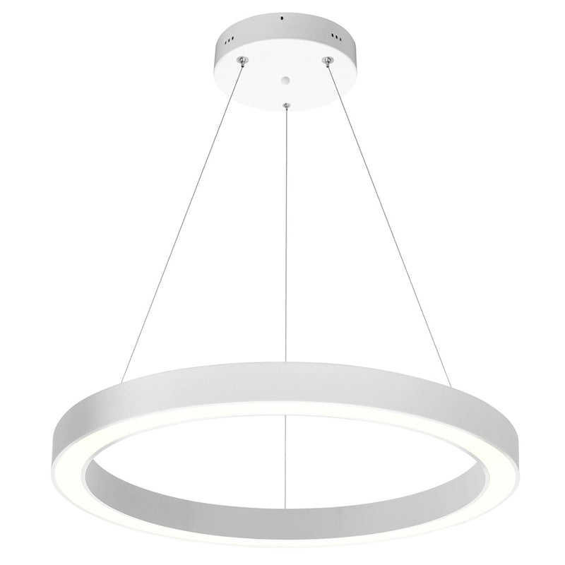 CWI Lighting Ringer Chandelier, White
