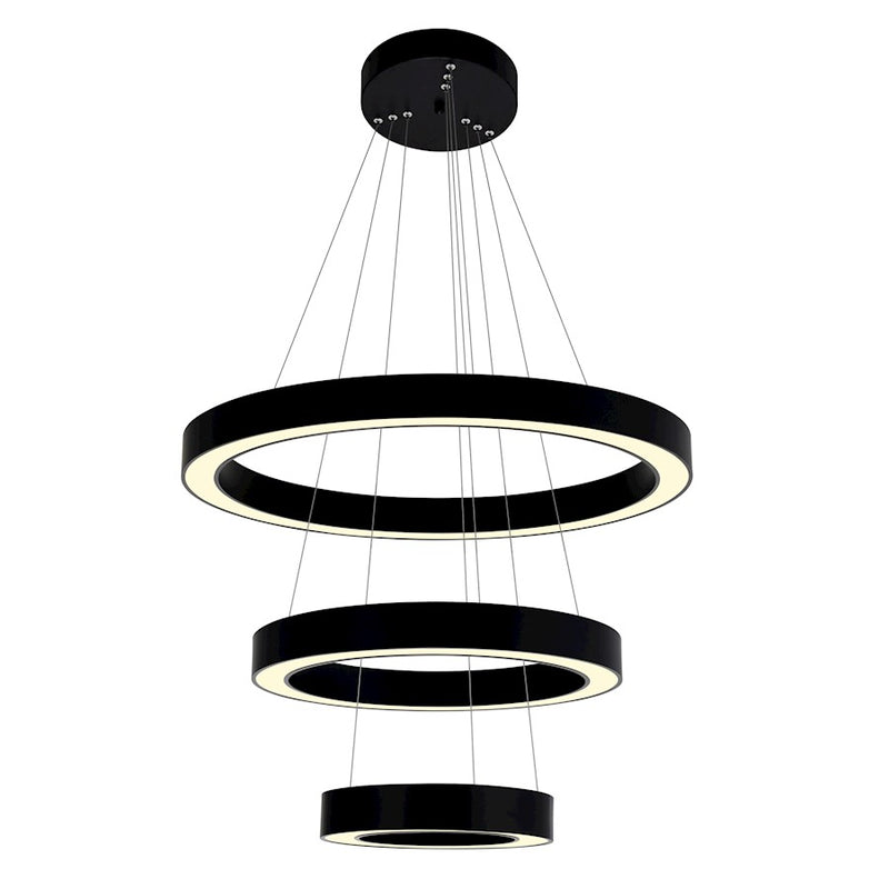 CWI Lighting Ringer Chandelier, Chrome