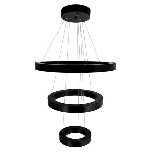 CWI Lighting Ringer Chandelier, Chrome