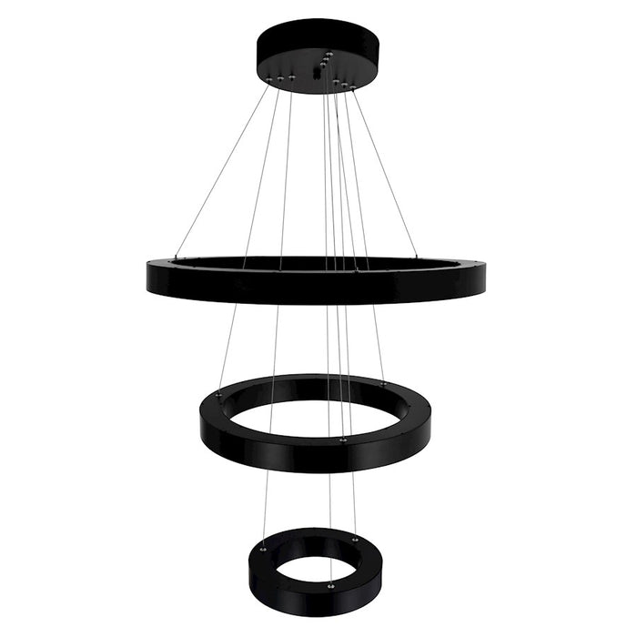 CWI Lighting Ringer Chandelier, Chrome