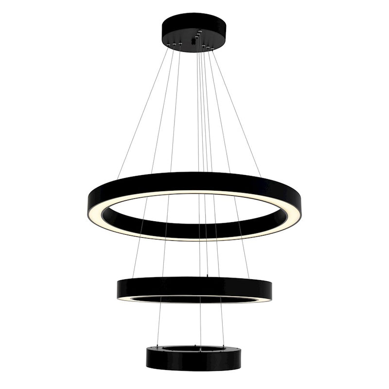 CWI Lighting Ringer Chandelier, Chrome