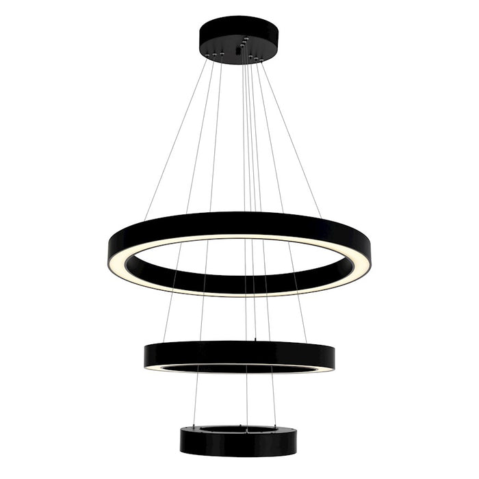 CWI Lighting Ringer Chandelier, Chrome