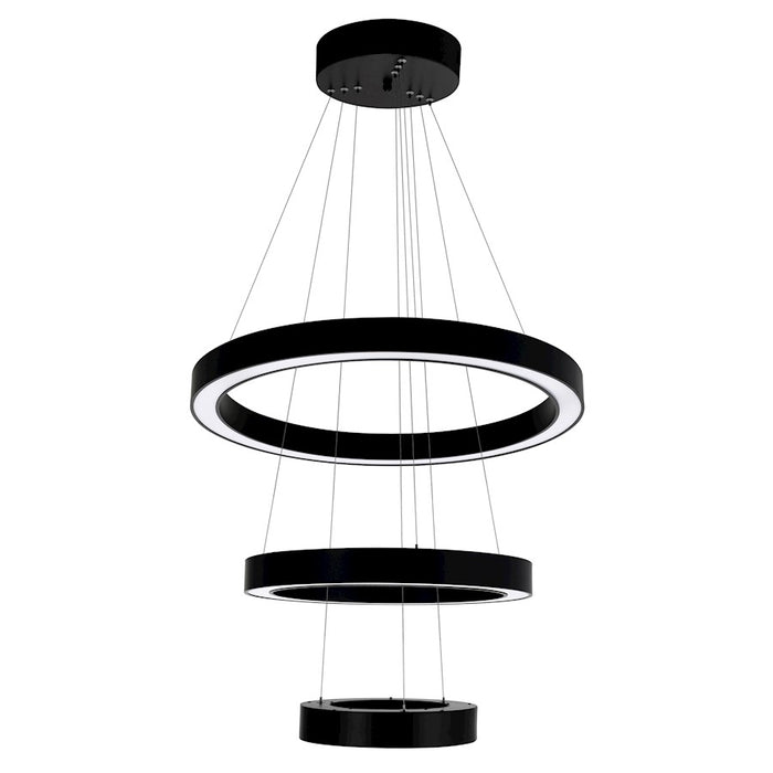 CWI Lighting Ringer Chandelier, Chrome