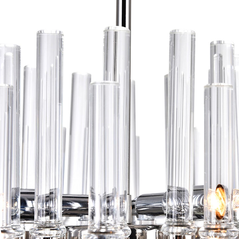 CWI Miroir 6 Light Mini Chandelier, Polished Nickel/Clear