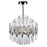 CWI Miroir 8 Light Chandelier, Polished Nickel/Clear
