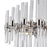 CWI Miroir 10 Light Chandelier, Polished Nickel/Clear