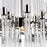 CWI Miroir 10 Light Chandelier, Polished Nickel/Clear