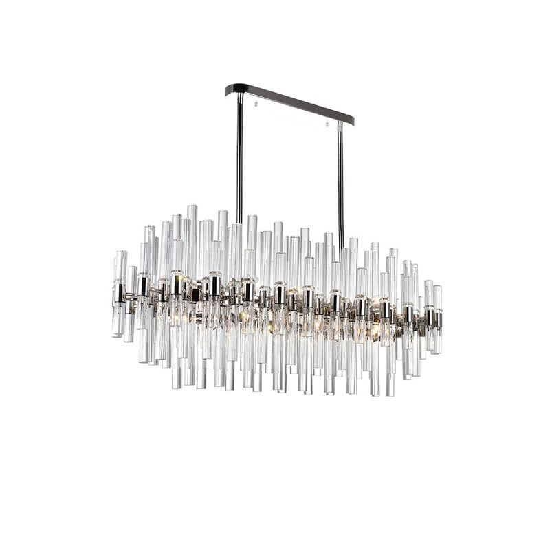 CWI Lighting Miroir 16 Light Chandelier, Polished Nickel/Clear