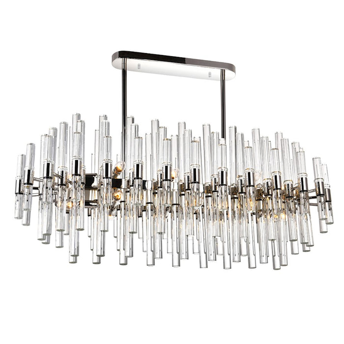 CWI Lighting Miroir 16 Light Chandelier, Polished Nickel/Clear