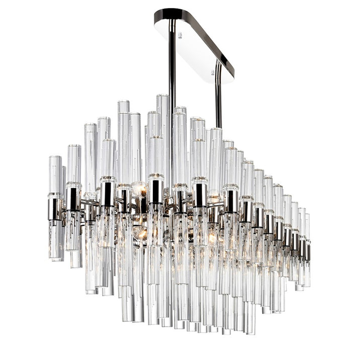 CWI Lighting Miroir 16 Light Chandelier, Polished Nickel/Clear