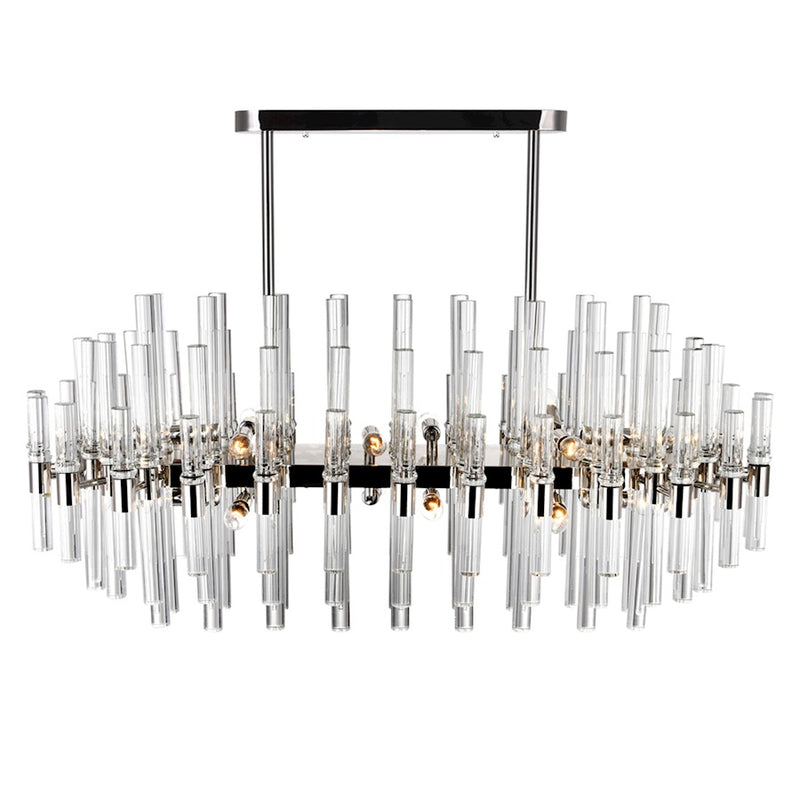 CWI Lighting Miroir 16 Light Chandelier, Polished Nickel/Clear