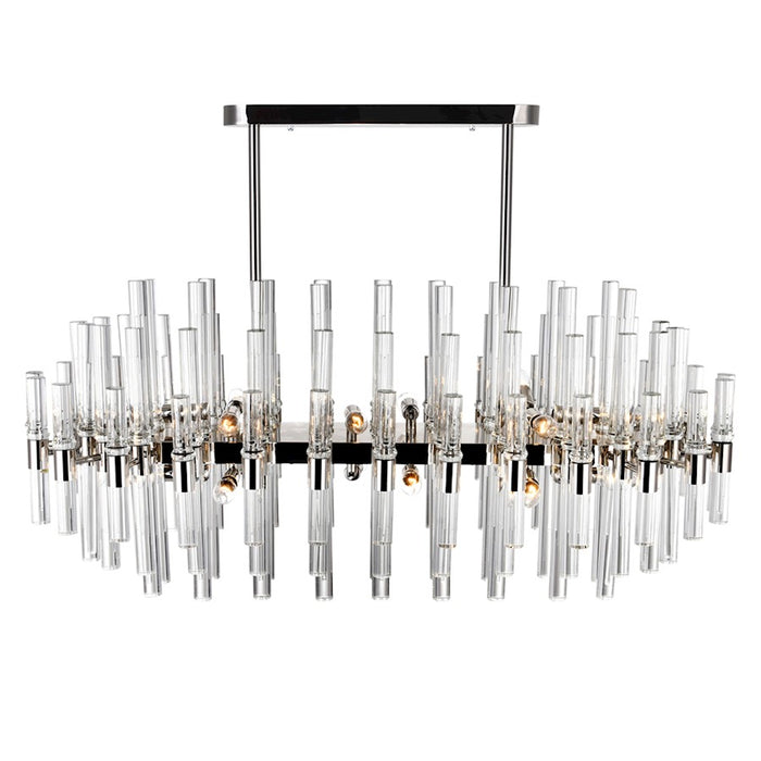CWI Lighting Miroir 16 Light Chandelier, Polished Nickel/Clear
