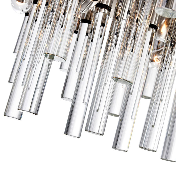 CWI Lighting Miroir 16 Light Chandelier, Polished Nickel/Clear