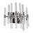 CWI Lighting Miroir 2 Light Wall Light, Polished Nickel/Clear