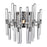 CWI Lighting Miroir 2 Light Wall Light, Polished Nickel/Clear