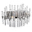 CWI Lighting Miroir 4 Light Vanity Light, Polished Nickel/Clear