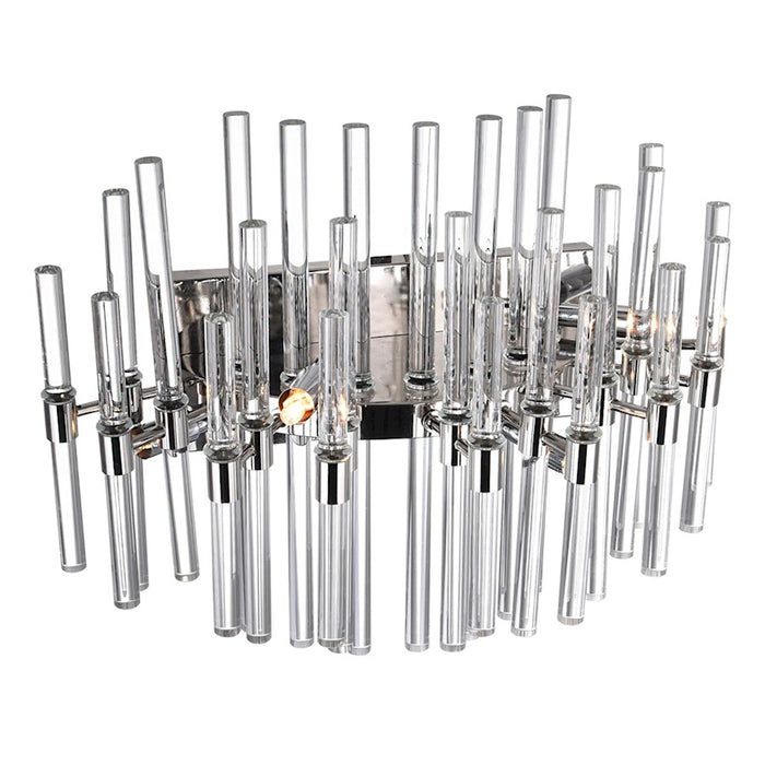 CWI Lighting Miroir 4 Light Vanity Light, Polished Nickel/Clear