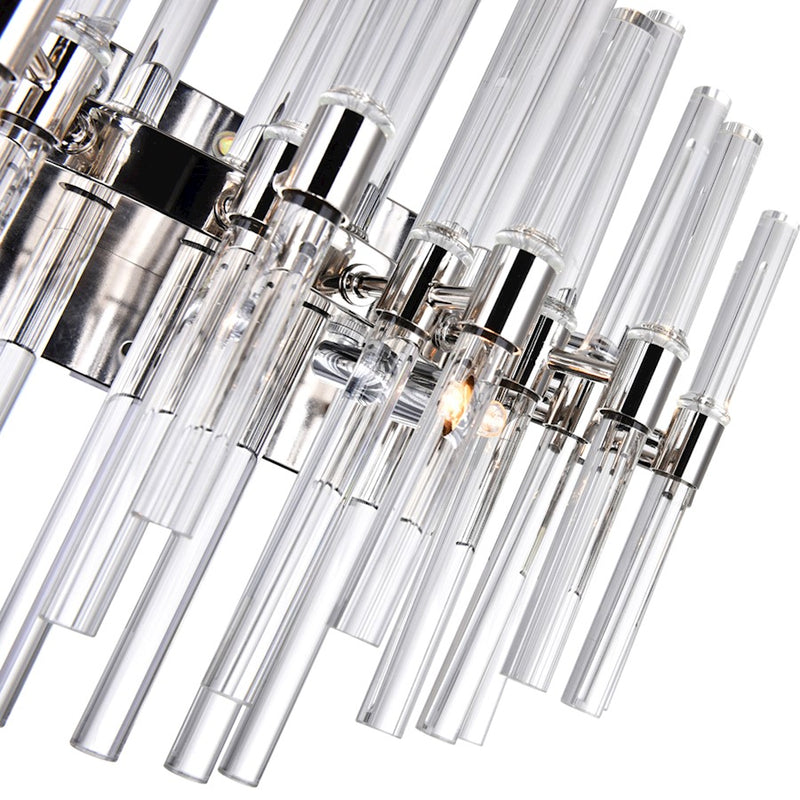 CWI Lighting Miroir 4 Light Vanity Light, Polished Nickel/Clear