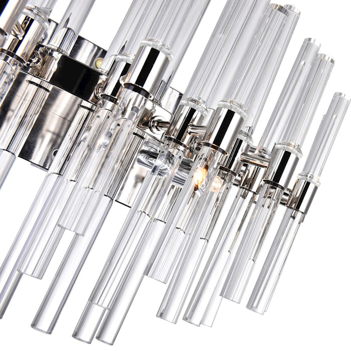 CWI Lighting Miroir 4 Light Vanity Light, Polished Nickel/Clear
