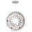 CWI Lighting Spiked 6 Light Chandelier, Polished Nickel