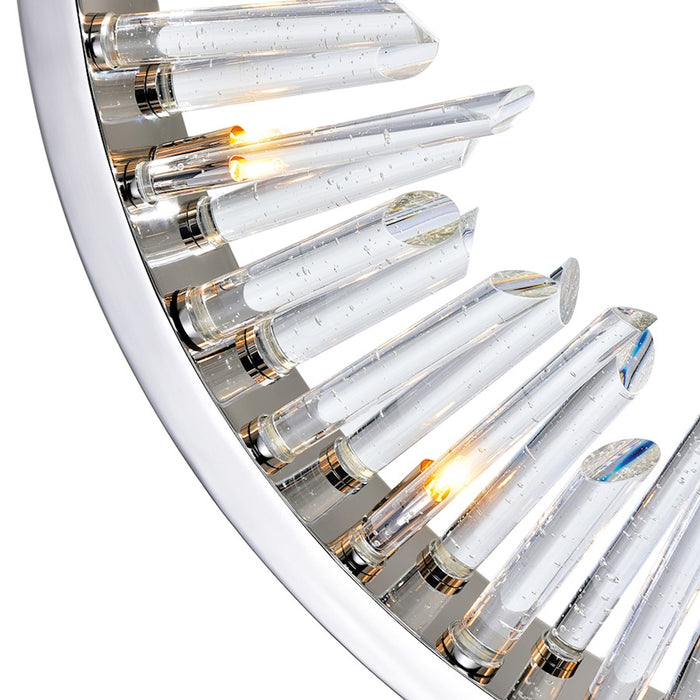 CWI Lighting Spiked 6 Light Chandelier, Polished Nickel