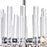 CWI Lighting Spiked 9 Light Chandelier, Polished Nickel