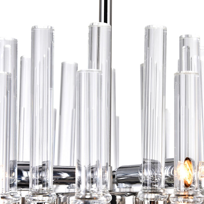 CWI Lighting Spiked 9 Light Chandelier, Polished Nickel
