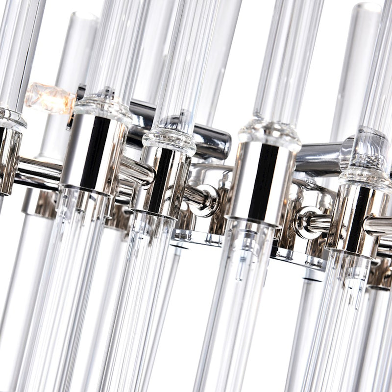 CWI Lighting Spiked 9 Light Chandelier, Polished Nickel