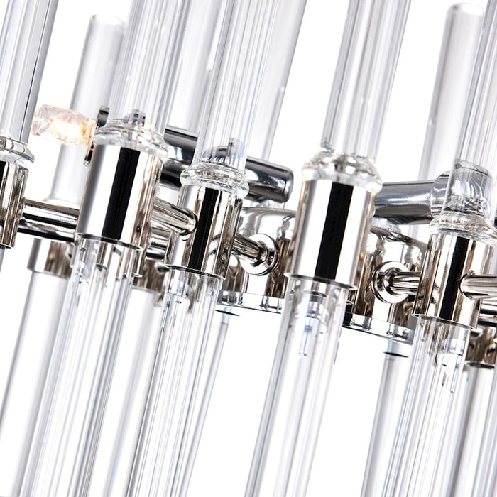 CWI Lighting Spiked 9 Light Chandelier, Polished Nickel