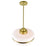 CWI Lighting Elementary 1-Lt Down 12" Pendant, Pearl Gold/White