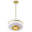CWI Lighting Elementary 1-Lt Down 12" Pendant, Pearl Gold/White