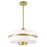 CWI Lighting Elementary 1-Lt Down 16" Pendant, Pearl Gold/White - 1143P16-1-270