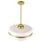 CWI Lighting Elementary 1-Lt Down 16" Pendant, Pearl Gold/White