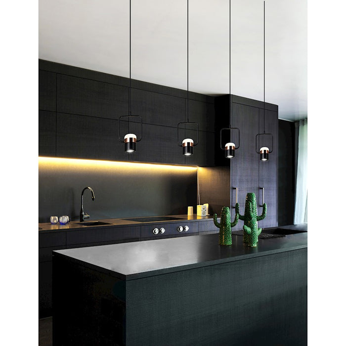 CWI Lighting Moxie 6" Down Mini Pendant, Black