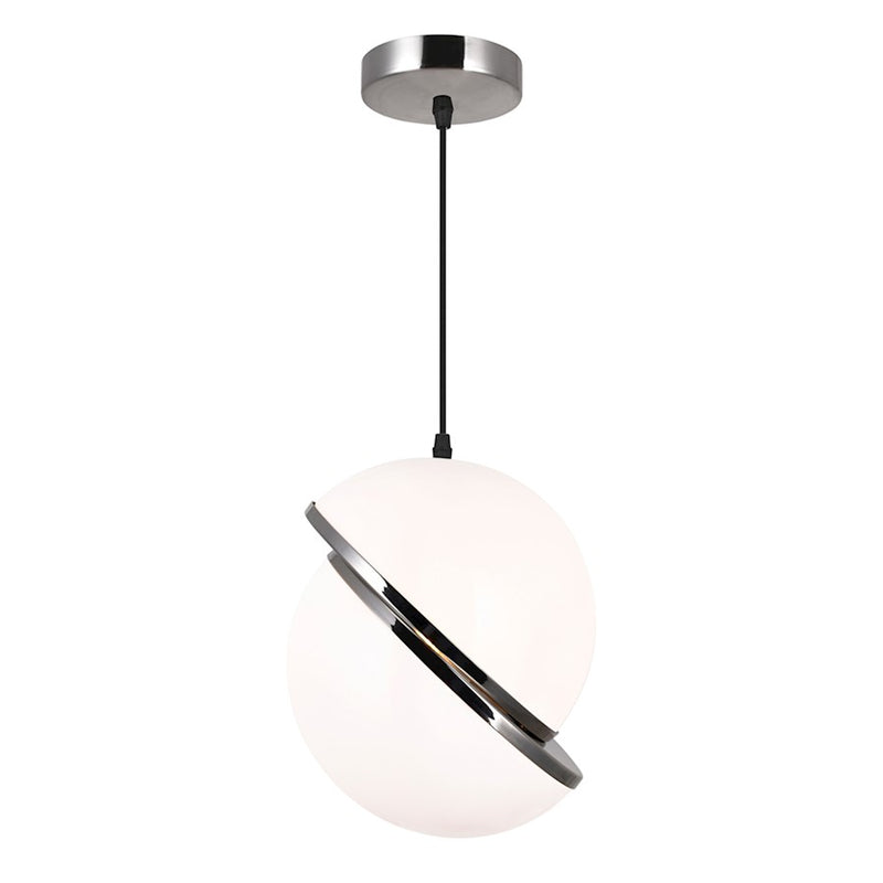 CWI Lighting Gemini 1 Light Mini Pendant, Polished Nickel