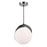 CWI Lighting Gemini 1 Light Mini Pendant, Polished Nickel