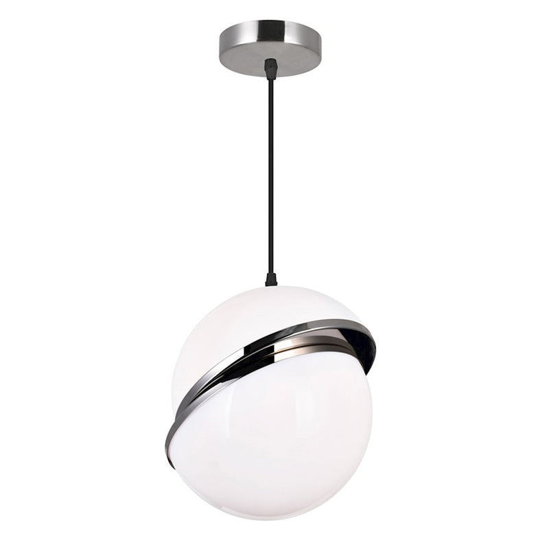 CWI Lighting Gemini 1 Light Mini Pendant, Polished Nickel