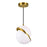 CWI Lighting Gemini 1 Light Mini Pendant, Brass - 1148P10-1-624