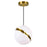 CWI Lighting Gemini 1 Light Mini Pendant, Brass