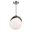 CWI Lighting Gemini 1 Light Pendant, Polished Nickel